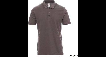 Payper Rome: Katoenen Piquet Polo Shirt Heren met Korte Mouwen en Parelmoer Knopen - Smoke - M