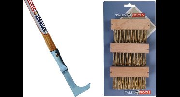 Set van 1 onkruidkrabber en 3 onkruidborstels - onkruid verwijderen - tuiniergereedschap -voegenkrabbers / schrapers