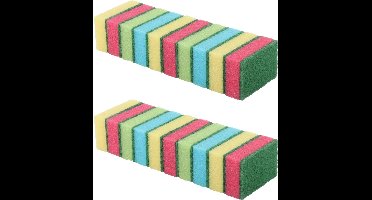 Dirt Devil schuursponsjes - 20x - gekleurd - huishoud/schoonmaak/afwas