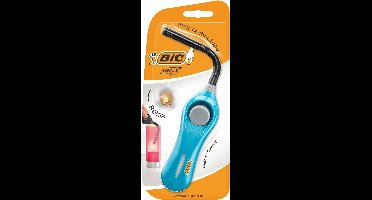 BIC Multifunctionele aansteker Megalighter Flex U140 voor oa BBQ en kaarsen - Met flexibele hals - diverse kleuren - 1 stuk