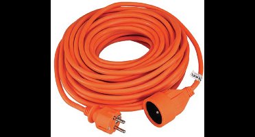 Perel Verlengkabel, H05VV-F 3G1.5, 20 m, 16 A/230 V, 3500 W, type E/F, voor binnen, pvc, oranje