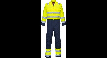 Portwest Bizflame Work Hi-Vis Antistatische Overall BIZ7 - Geel/Marine - S