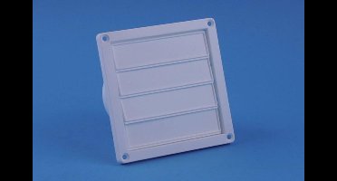 Lamellenrooster rand 155x155 mm wit Ø 100-130mm