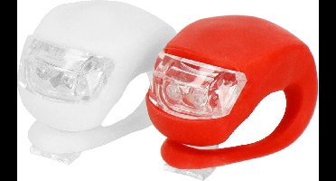 Springos Fietslamp - Fietslicht - Fietsverlichting - Achterlicht fiets - Wit/Rood