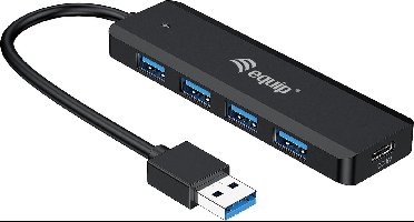 Equip 4-Port-USB-3.2 Gen 1-Hub und Adapter für USB-C USB-C (USB 3.2 Gen 2) multiport hub 5 poorten Zwart