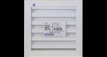 INBOUW MUURROOSTER 411 RAL 9010 200X200MM
