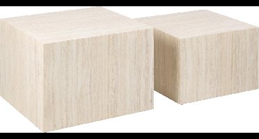 Salontafel Lima Set van 2 Beige MDF - Giga Living