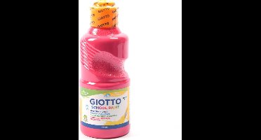 Tempera Schoolverf Junior van Giotto Magenta 250ml - Uitwasbare en Niet-toxische Schoolverf voor Kinderen