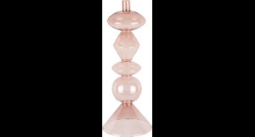 Present Time Kandelaar Totem - Roze - 16x16x41cm - Retro