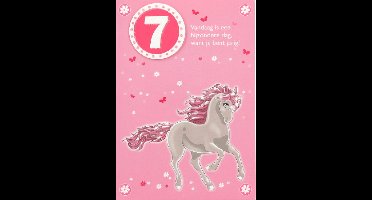 Depesche - Kinderkaart met de tekst "7 - Vandaag is een bijzondere dag, want ..." - mot. 013