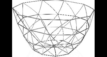 Fruitschaal Versa Arco Grijs Staal (25 x 13,5 x 25 cm)