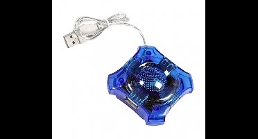 Esperanza Usb 2.0 Hub Splitter Voor Laptop Pc Computer 4 Poorten Blauw