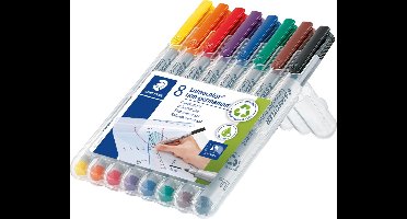 STAEDTLER Lumocolor F non-permanent pen - Box 8 kleuren