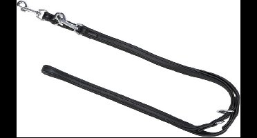 Trixie Hondenriem Politielijn Active Comfort Leer Zwart