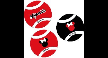 Minnie Mouse Hondenspeeltje - Tennisbal 3 stuks - Rood, Zwart