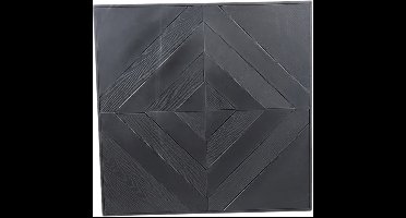 PTMD Mixa Wandpaneel - 90 x 1 x 90 cm - Ijzer - Zwart