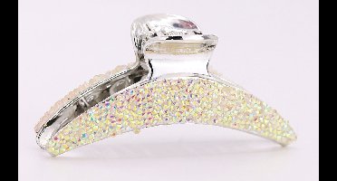 Haarklem breed parelmoer glitter