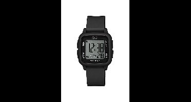 Q&Q G02A-001VY - Horloge - Digitaal - Unisex - Plastic band - Vierkant - Kunststof - Datumaanduiding - Stopwatch - Alarm - Tweede tijdzone - Backlight - Zwart - Transparant - Waterdicht 5 ATM