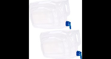 Redcliffs jerrycan/watertank met kraan - 2x - opvouwbaar - 13 liter - outdoor/kamperen