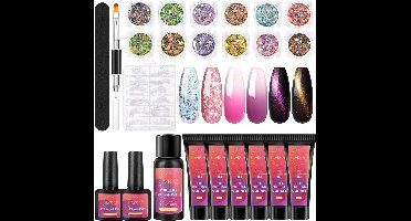 JMKA Extenstion kit | Polygel nagels | Gelnagels | Nepnagels | Gellak set | UV Gel | Nail Art Pakket | Buildergel | Starterset- 6 KLEUREN SET - 15 ML - polygel kit - polygel nagels - polygel kleuren