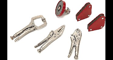 HBM 6 Delige Lasmagneten en Griptangenset