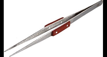 HBM 205 mm. Rechte Pincet met hittebestendige handvatten