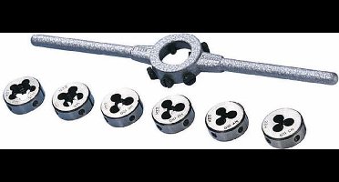 Exact 70418 Snijijzersets 8-delig HSS Metrisch M3, M4, M5, M6, M8, M10, M12