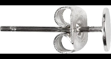 Oorstekers, L: 13 mm, verzilverd, 10 stuk/ 1 doos