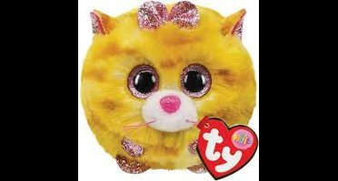 Ty Teeny Puffies Tabitha Cat - Knuffel van 10 cm - Geel en bruin