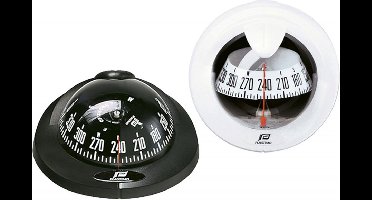 Plastimo kompas Offshore 75 om in te bouwen zwart met zwarte kompasroos en verlichting