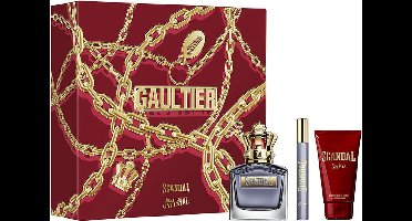 Parfumset voor Heren Jean Paul Gaultier EDT Scandal 3 Onderdelen Douchegel 75 ml Eau de Toilette 100 ml Eau de Toilette 10 ml
