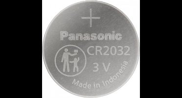 Panasonic CR2032 - DL2032 225mAh 3V lithium knoopcelbatterij - 1 stuk
