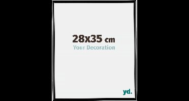 Your Decoration - Fotolijst 28x35 cm - Kunststof - Zwart Hoogglans - Bordeaux