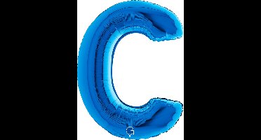 Folieballon 100cm letter C blauw