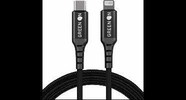 USB-C naar USB Lightning - 2 meter - 2M - hoogwaardige oplaad- en synchronisatiekabel voor Apple apparaten met een Lightning-poort - Green On