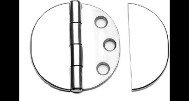 Scharnier met afdekkap 65 x 65 mm RVS-316 (A4)