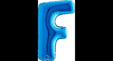 Folieballon 100cm letter F blauw
