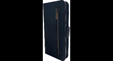 HEM Silky Black Bookcase Geschikt Voor Apple iPhone 14 Pro Max – Zwart Hoesje Met Rits – Luxe Wallet Case Met Pasjeshouder – Beschermend Telefoonhoesje