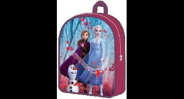 Frozen rugtas - 30 x 25 cm. - Frozen 2 rugzak - donkerroze met paars