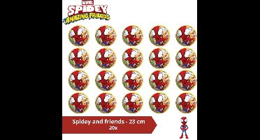 Bal - Voordeelverpakking - Spiderman en Friends - 23 cm - 20 stuks
