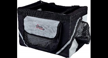 Trixie Fietsmand Voor Aan Stuur Nylon Zwart / Grijs 38X25X25 CM