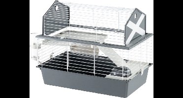 Ferplast Barn 80 - Knaagdierkooi - Grijs - 78 x 48 x 65 cm