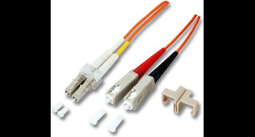EFB Elektronik LC/SC 50/125µ 2m Glasvezel kabel Beige, Zwart, Oranje, Rood