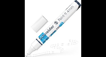Schneider acrylmarker - Paint-It 320 - schrijfbreedte 4mm - wit - acrylstiften - S-120249