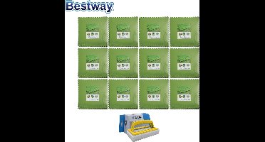 Flowclear - Grondtegels - 12 verpakkingen van 9 stuks & WAYS scrubborstel