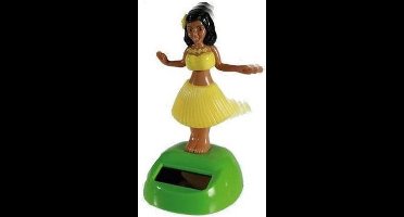 Out of the Blue danseresje Hula girl op zonne energie - Geel