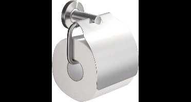 Wiesbaden Brush Toiletrolhouder met Klep - RVS