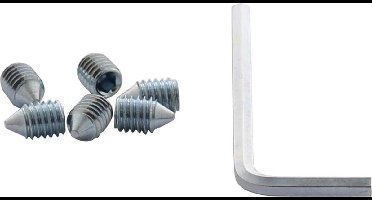 Intersteel 6 Inbusbout m6x9 conisch met inbussleutel