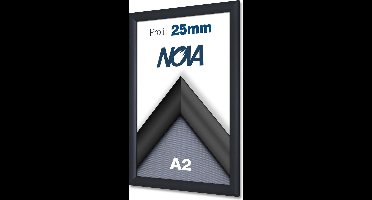 3 PACK Nova Kliklijsten A2 42 x 59.4 cm aluminium zwart – wissellijst - posterlijst