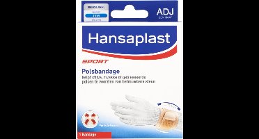 Hansaplast Sport Pols Bandage - Polssteun - Pols Brace - Handbrace - Verstelbaar - Zwart - 1 Stuk